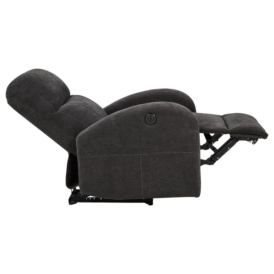Grant Fabric Upholstered Power Recliner Chair Charcoal Grey-7