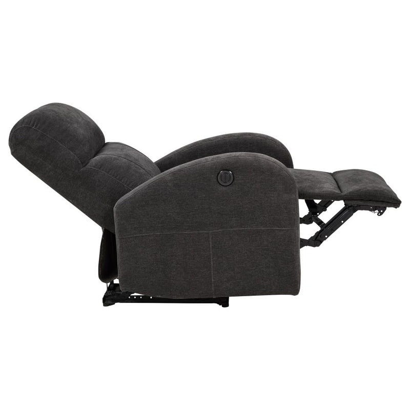 Grant Fabric Upholstered Power Recliner Chair Charcoal Grey-zoom-