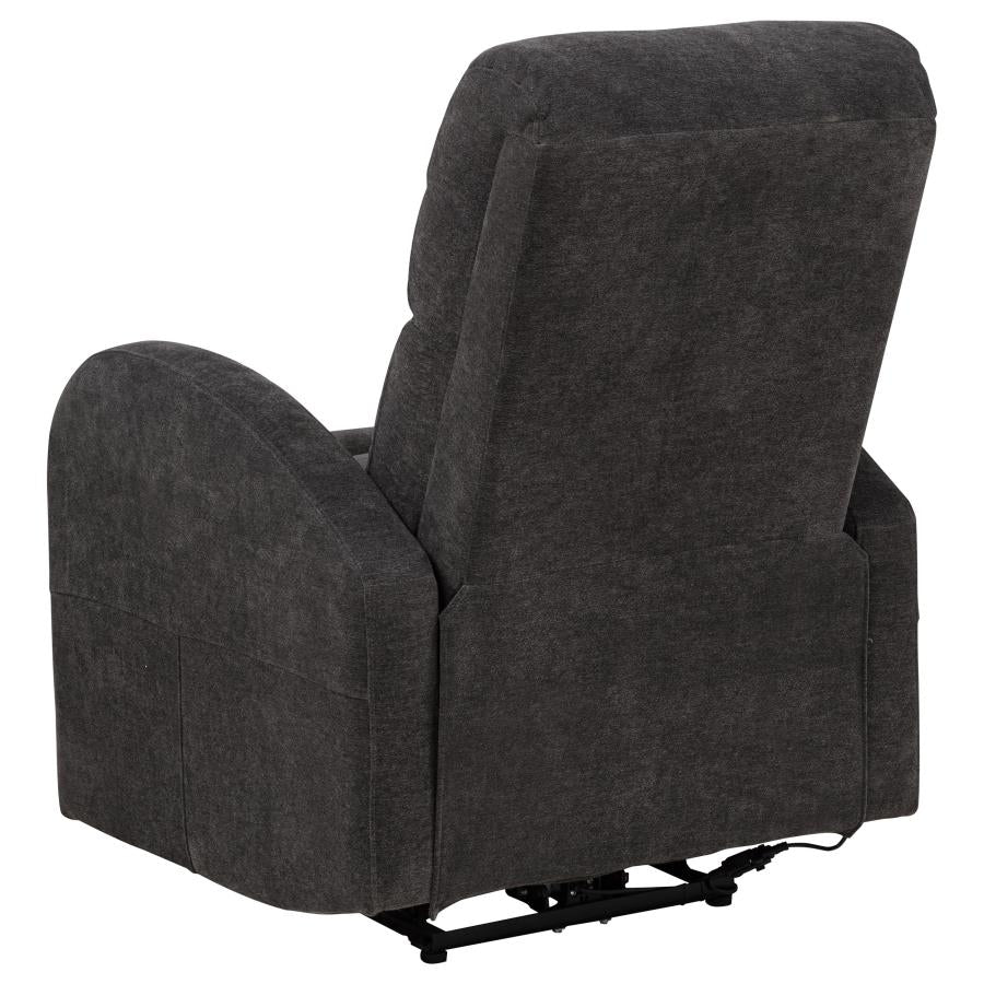 Grant Fabric Upholstered Power Recliner Chair Charcoal Grey-8