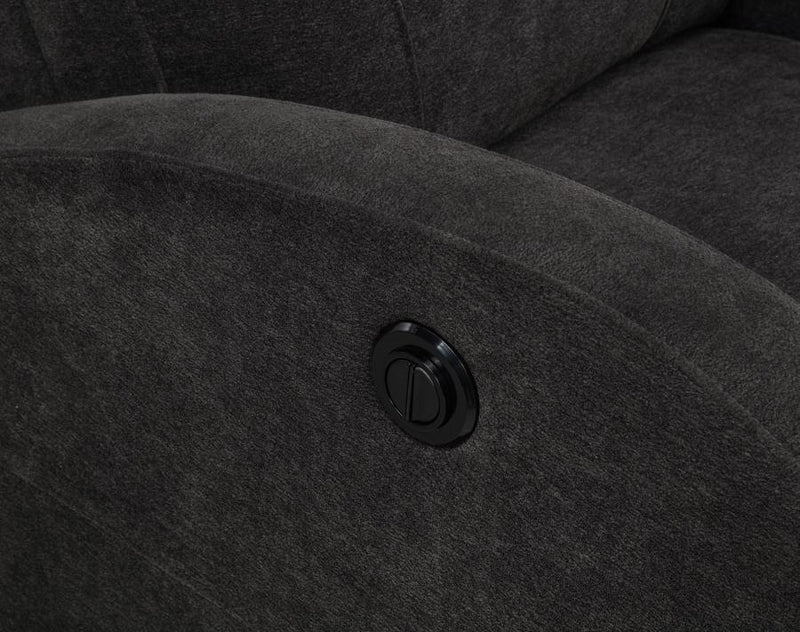 Grant Fabric Upholstered Power Recliner Chair Charcoal Grey-zoom-