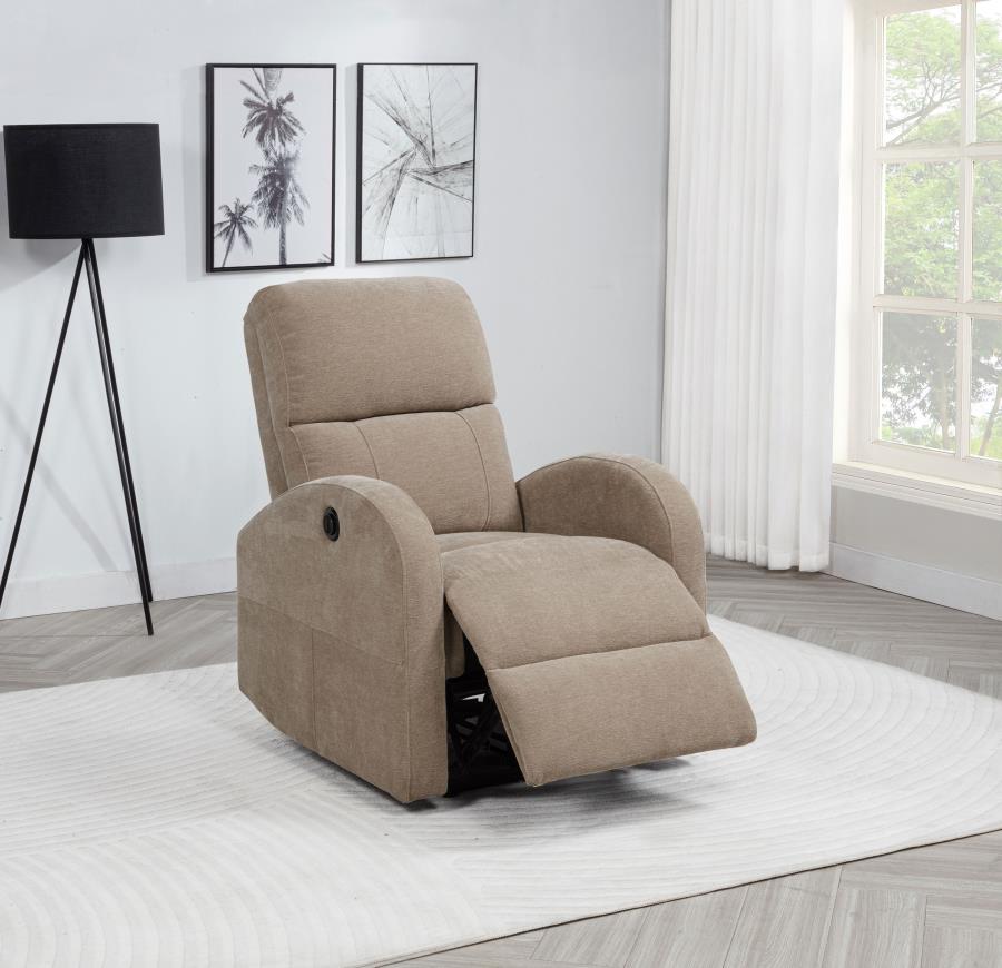 Grant Fabric Upholstered Power Recliner Chair Camel-zoom-3