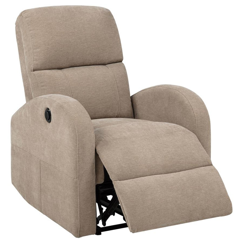 Grant Fabric Upholstered Power Recliner Chair Camel-zoom-