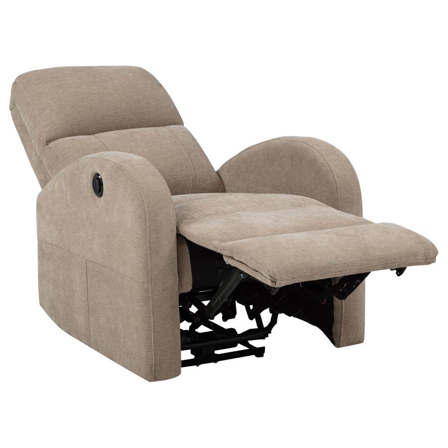 Grant Fabric Upholstered Power Recliner Chair Camel-5