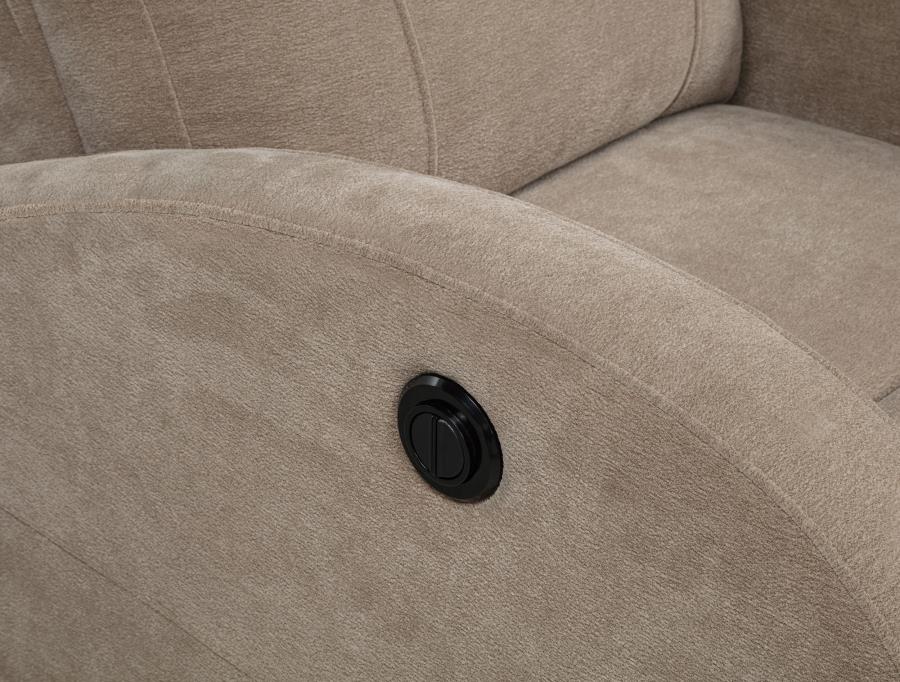 Grant Fabric Upholstered Power Recliner Chair Camel-9