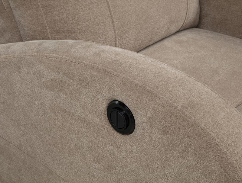 Grant Fabric Upholstered Power Recliner Chair Camel-zoom-