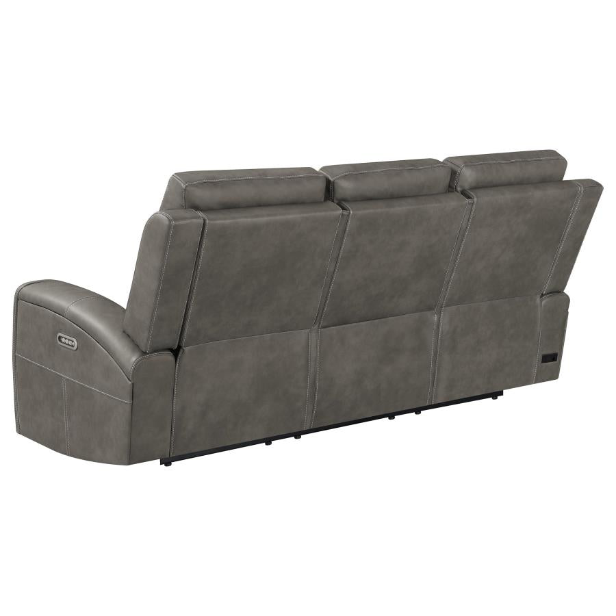 Brickston 2-piece Triple Power Reclining Sofa Set Charcoal-zoom-5