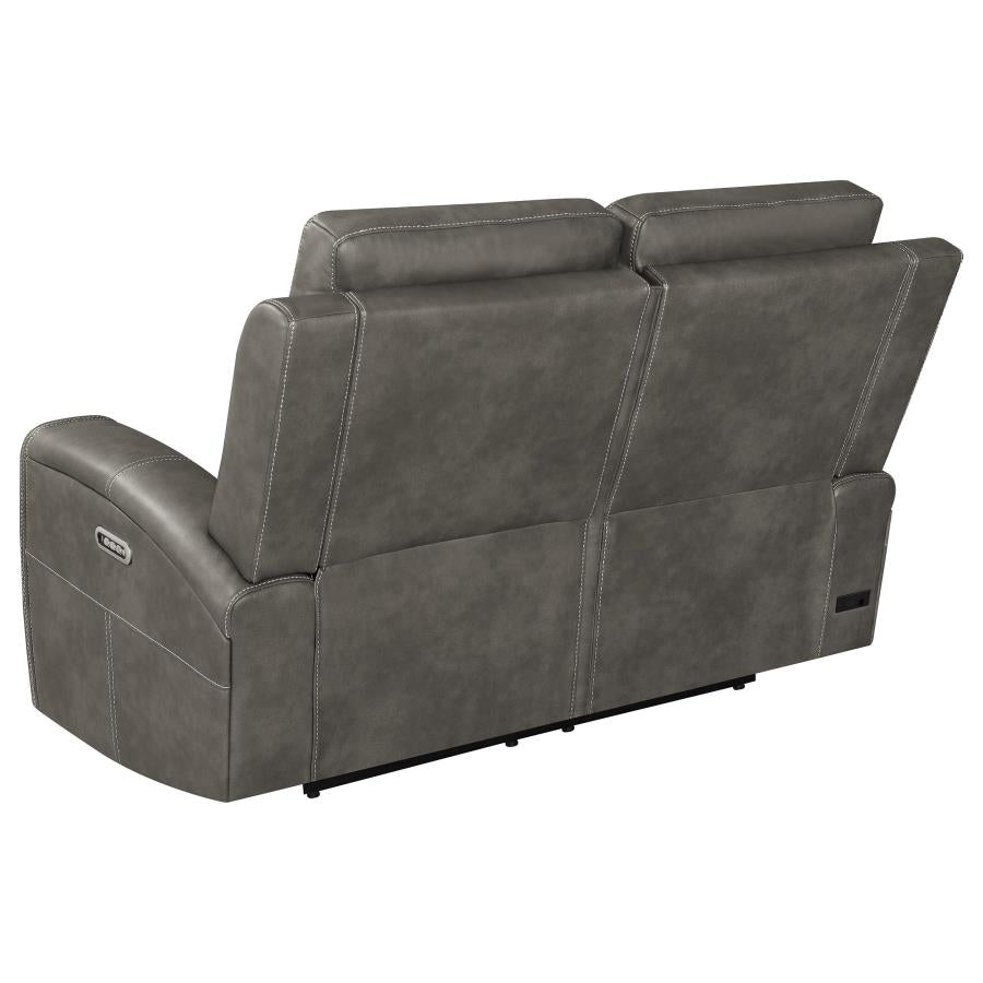 Brickston 2-piece Triple Power Reclining Sofa Set Charcoal-zoom-8