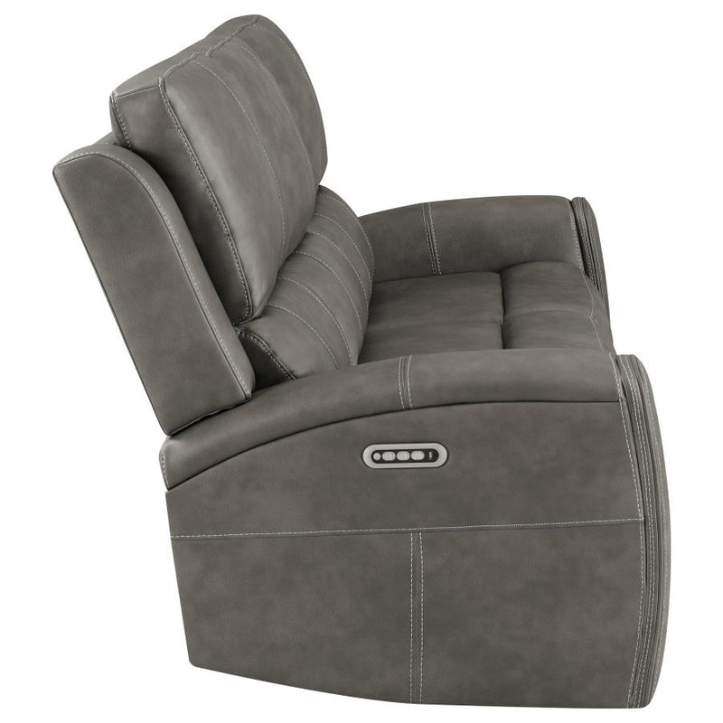 Brickston Triple Power Reclining Sofa Charcoal-zoom-