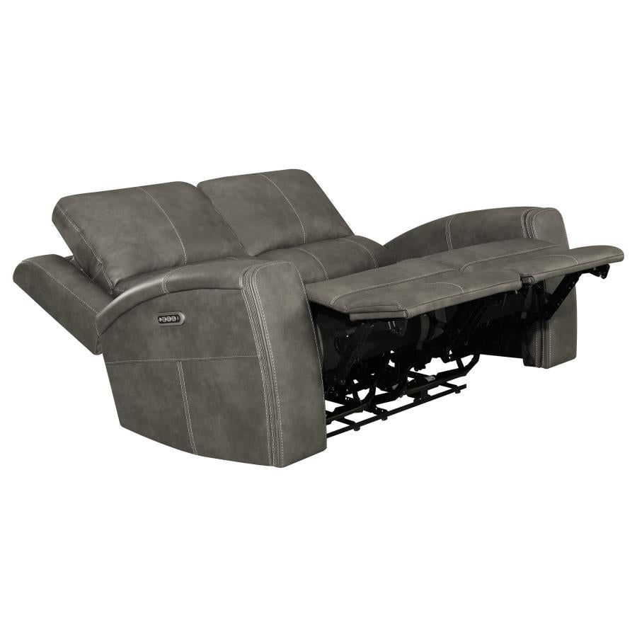 Brickston Triple Power Reclining Loveseat Charcoal-zoom-4