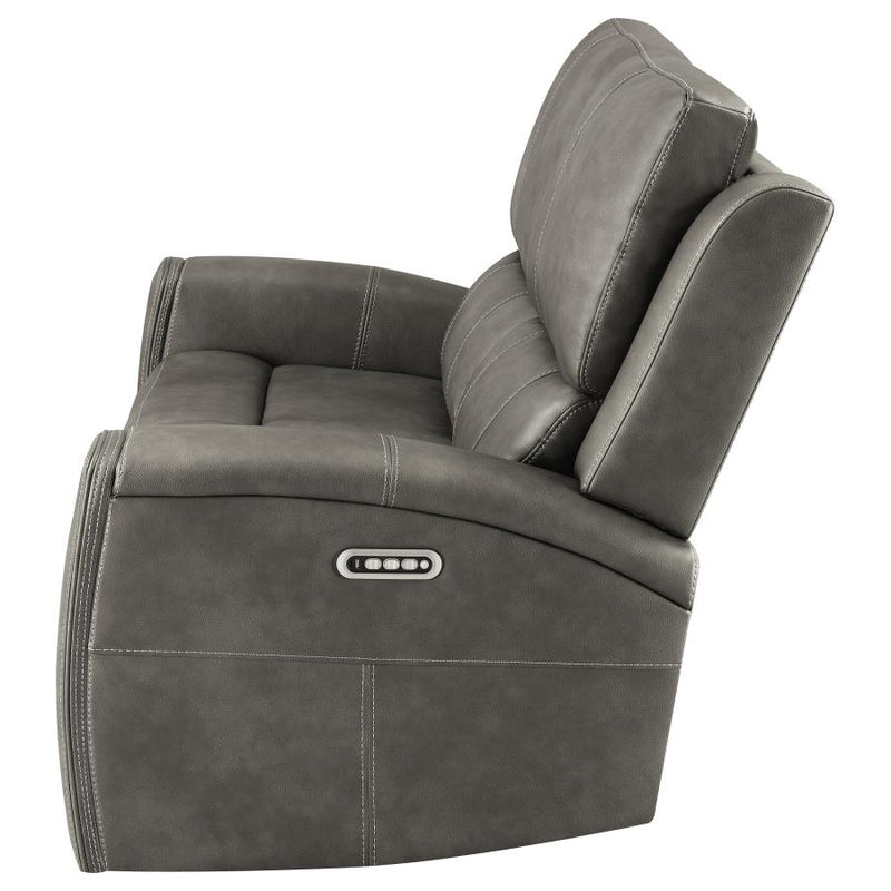 Brickston Triple Power Reclining Loveseat Charcoal-zoom-