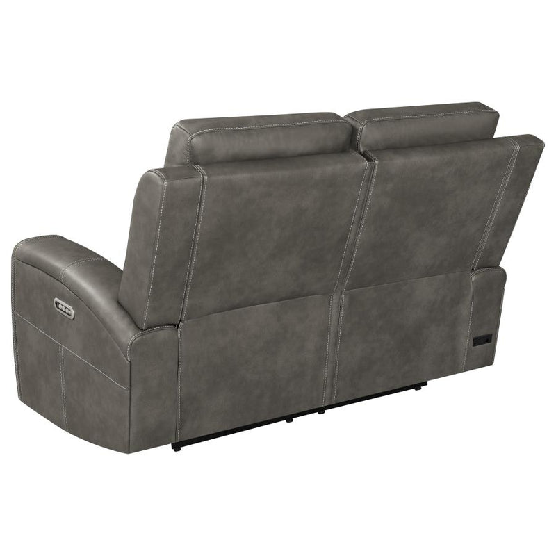 Brickston Triple Power Reclining Loveseat Charcoal-zoom-