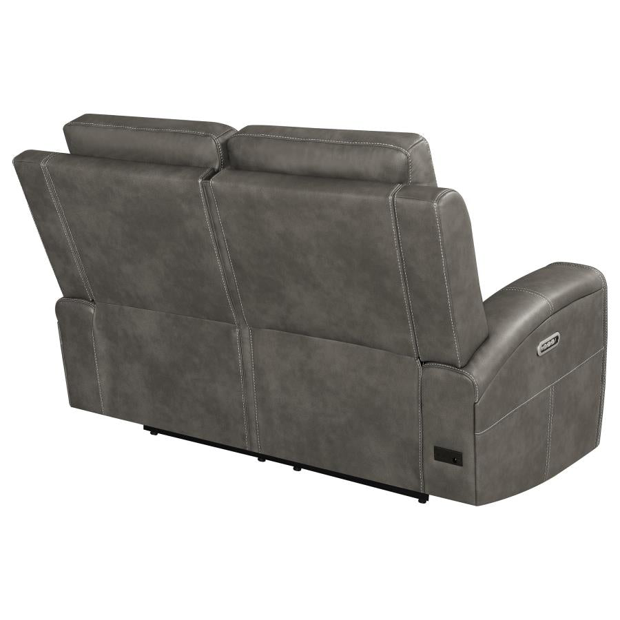 Brickston Triple Power Reclining Loveseat Charcoal-8