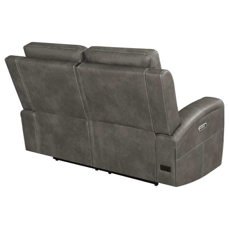 Brickston Triple Power Reclining Loveseat Charcoal-zoom-