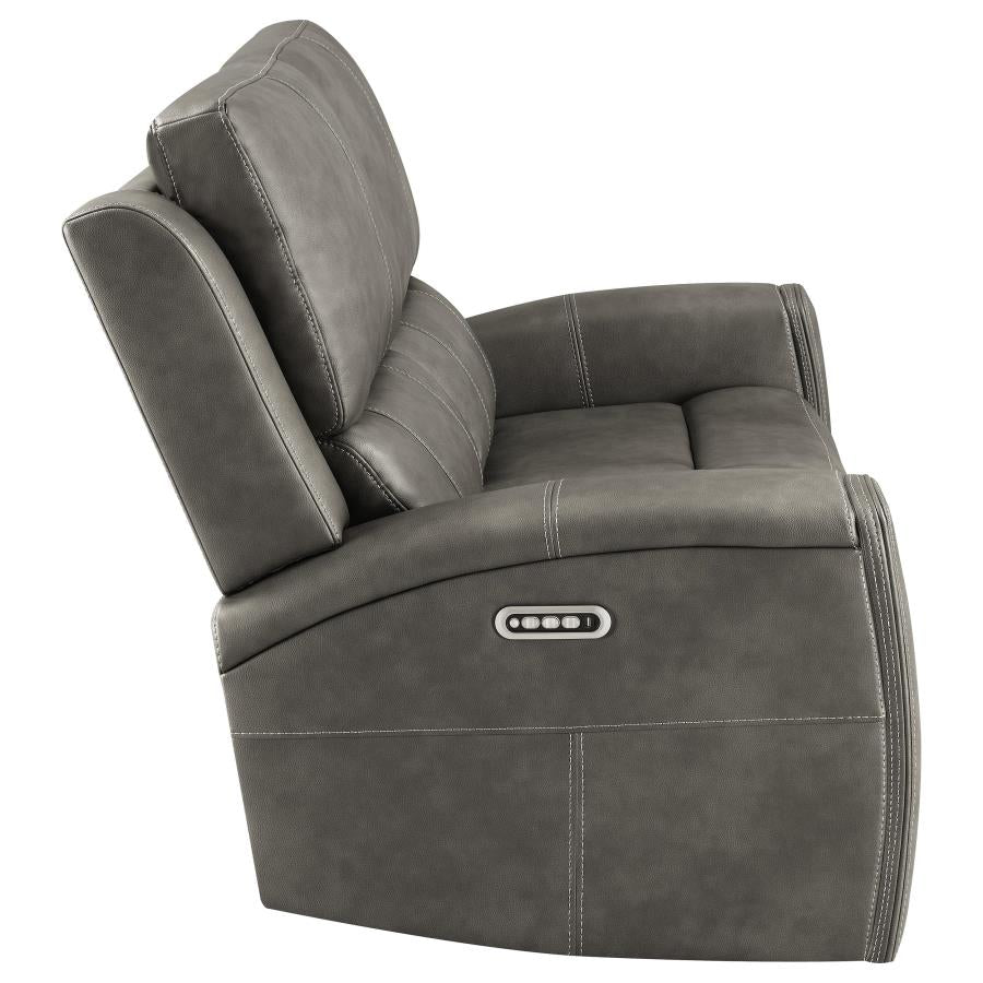 Brickston Triple Power Reclining Loveseat Charcoal-9