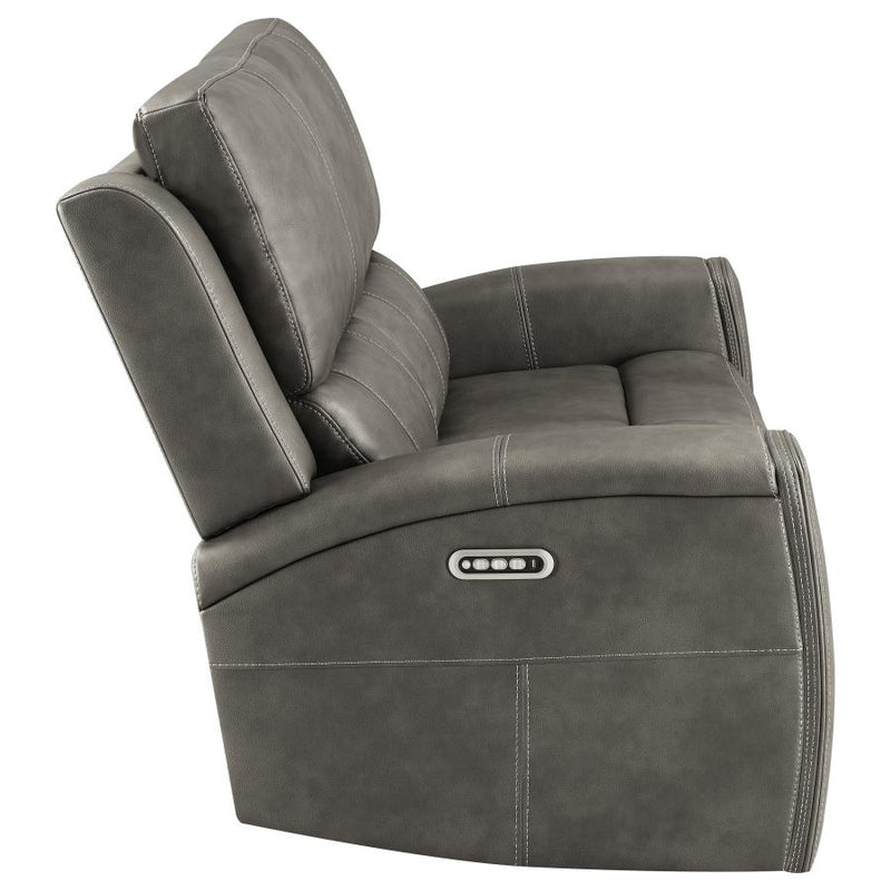 Brickston Triple Power Reclining Loveseat Charcoal-zoom-