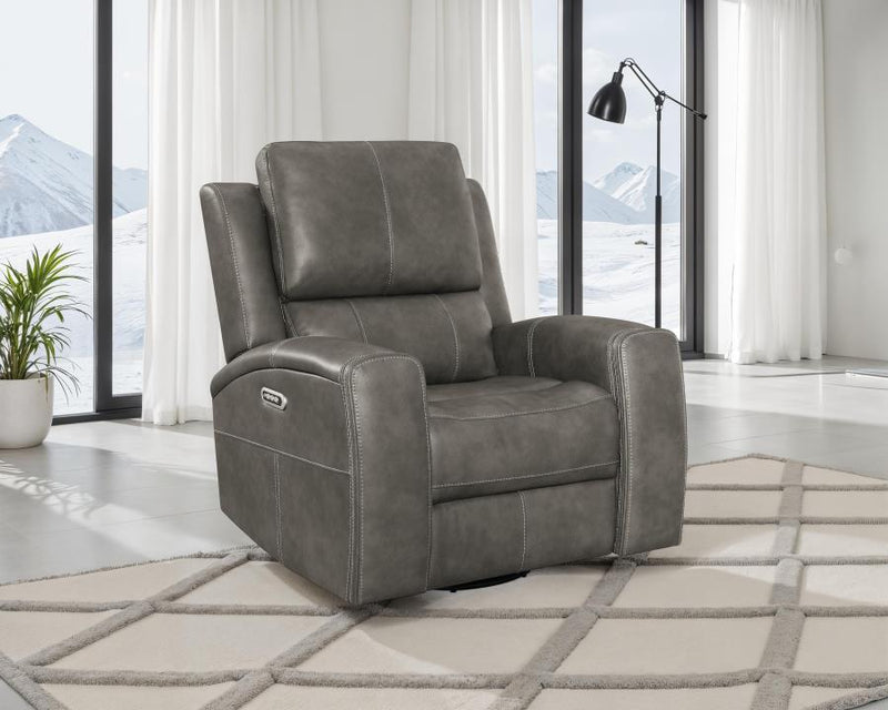 Brickston Triple Power Swivel Glider Recliner Charcoal-zoom-