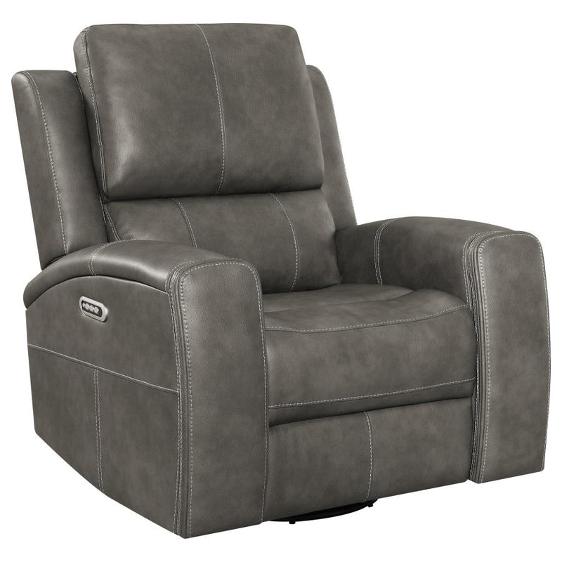 Brickston Triple Power Swivel Glider Recliner Charcoal-zoom-
