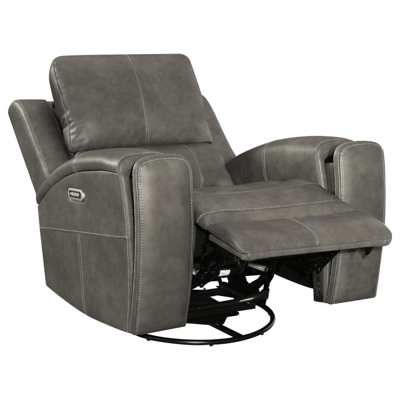 Brickston Triple Power Swivel Glider Recliner Charcoal-zoom-
