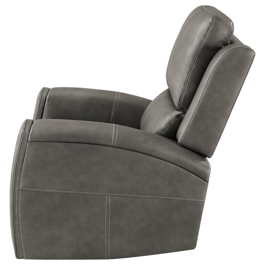 Brickston Triple Power Swivel Glider Recliner Charcoal-7