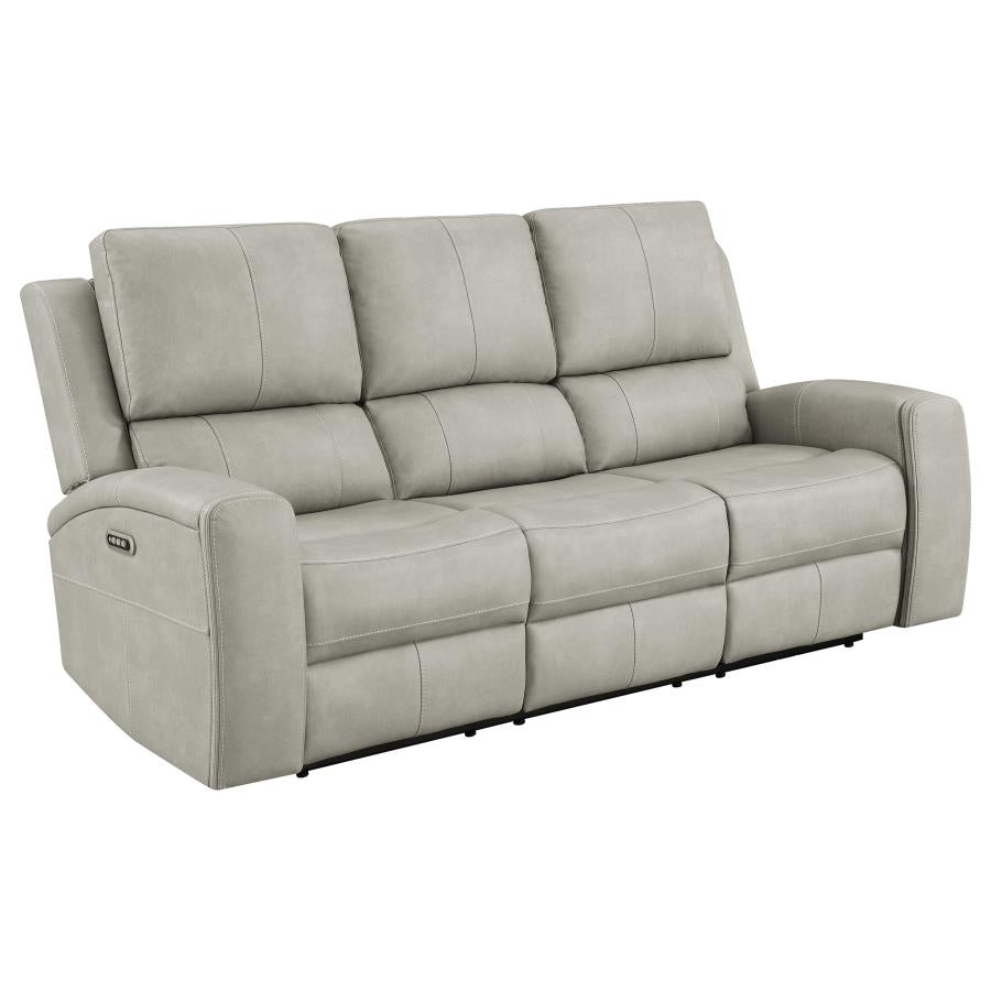 Brickston 2-piece Triple Power Reclining Sofa Set Grey-3