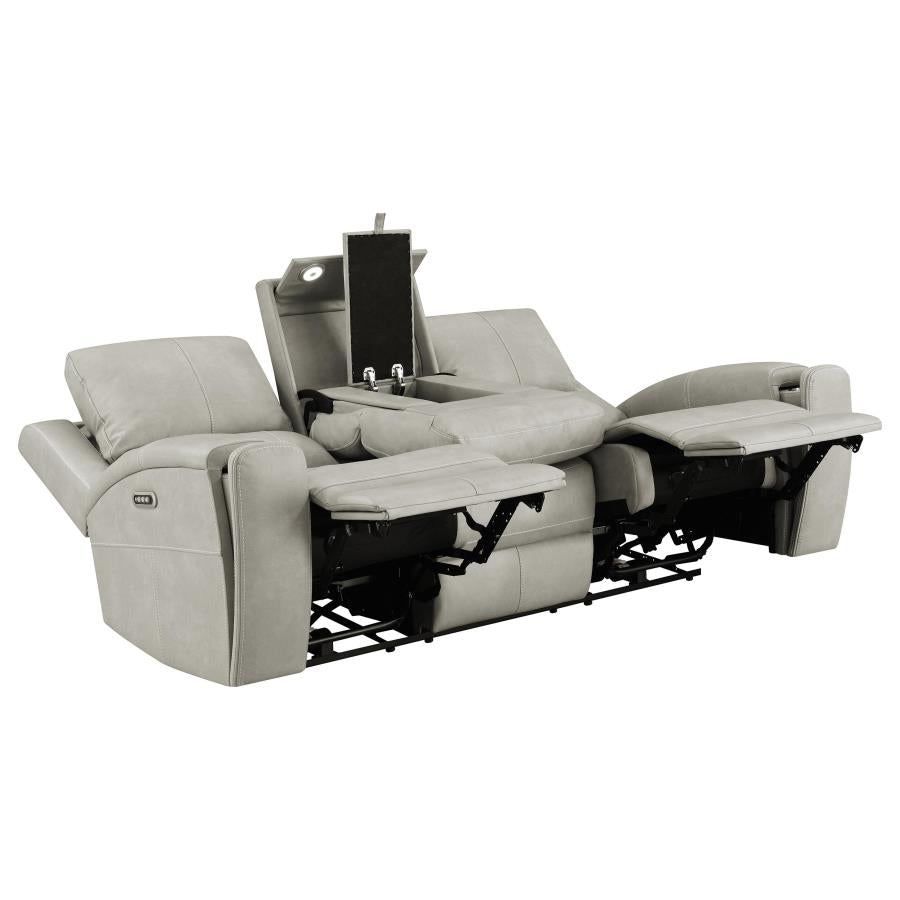 Brickston 2-piece Triple Power Reclining Sofa Set Grey-zoom-4