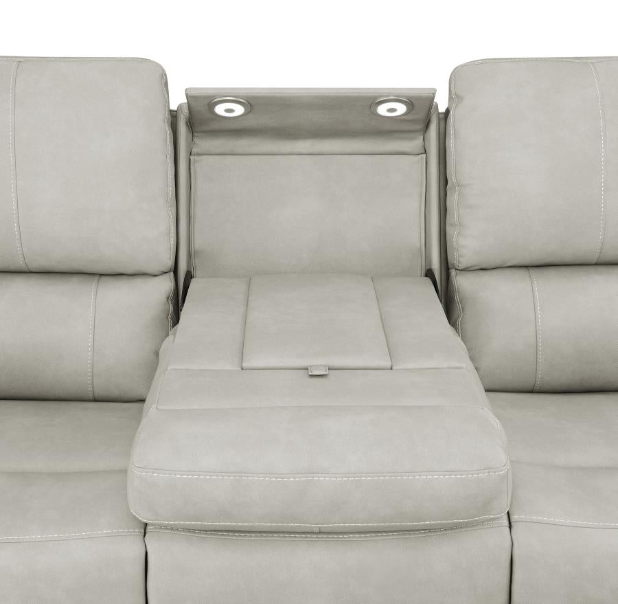 Brickston 2-piece Triple Power Reclining Sofa Set Grey-9