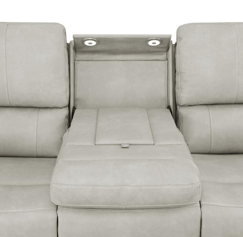 Brickston 3-piece Triple Power Reclining Sofa Set Grey-zoom-