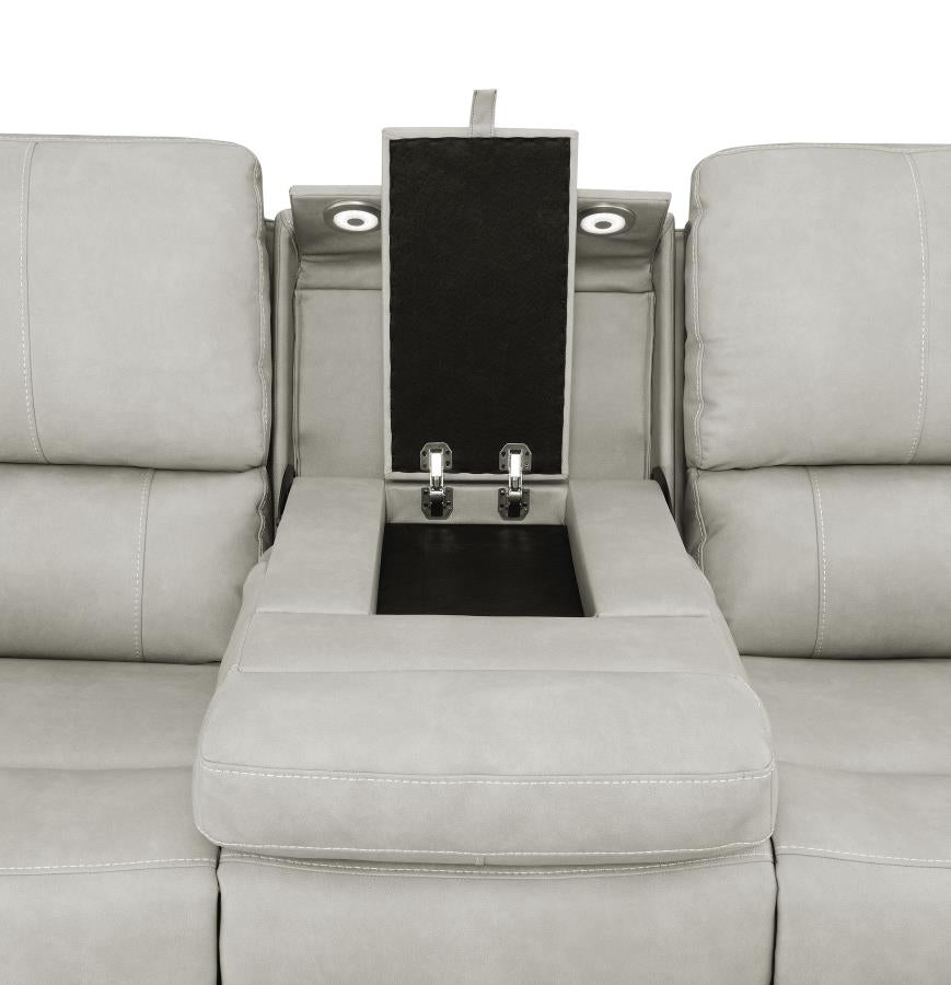 Brickston 3-piece Triple Power Reclining Sofa Set Grey-zoom-10