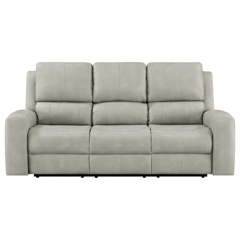 Brickston Triple Power Reclining Sofa Grey-zoom-