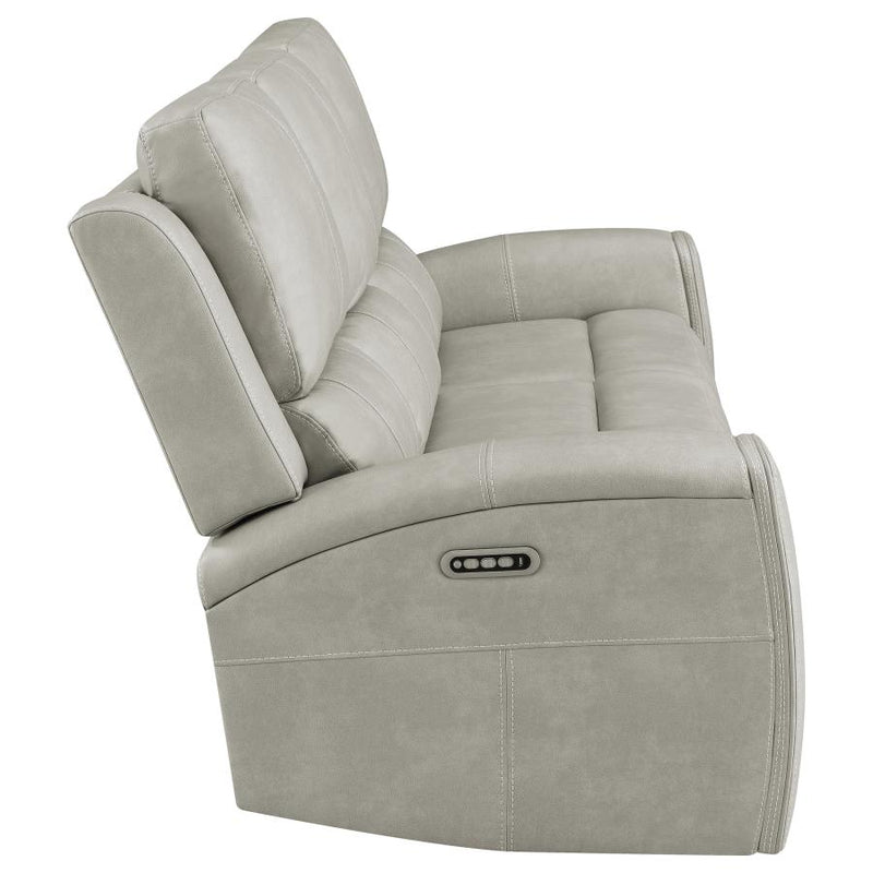 Brickston Triple Power Reclining Sofa Grey-zoom-