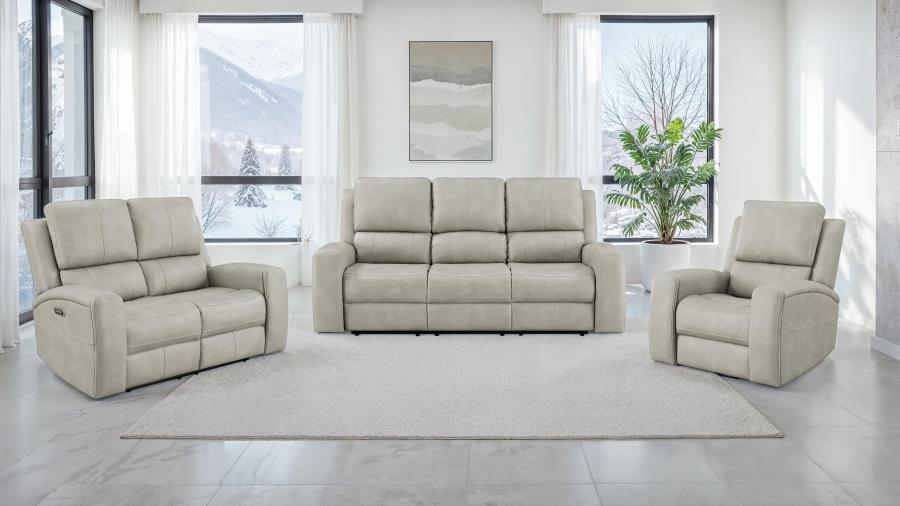 Brickston Triple Power Reclining Sofa Grey-15
