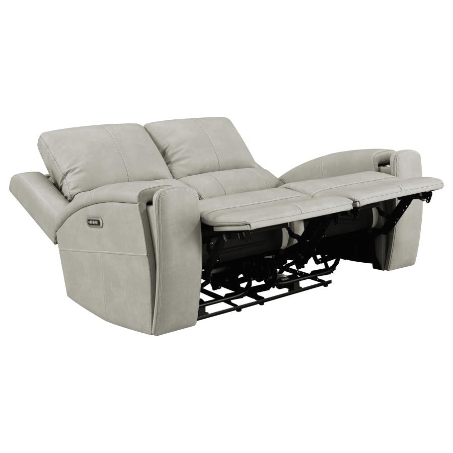 Brickston Triple Power Reclining Loveseat Grey-zoom-4
