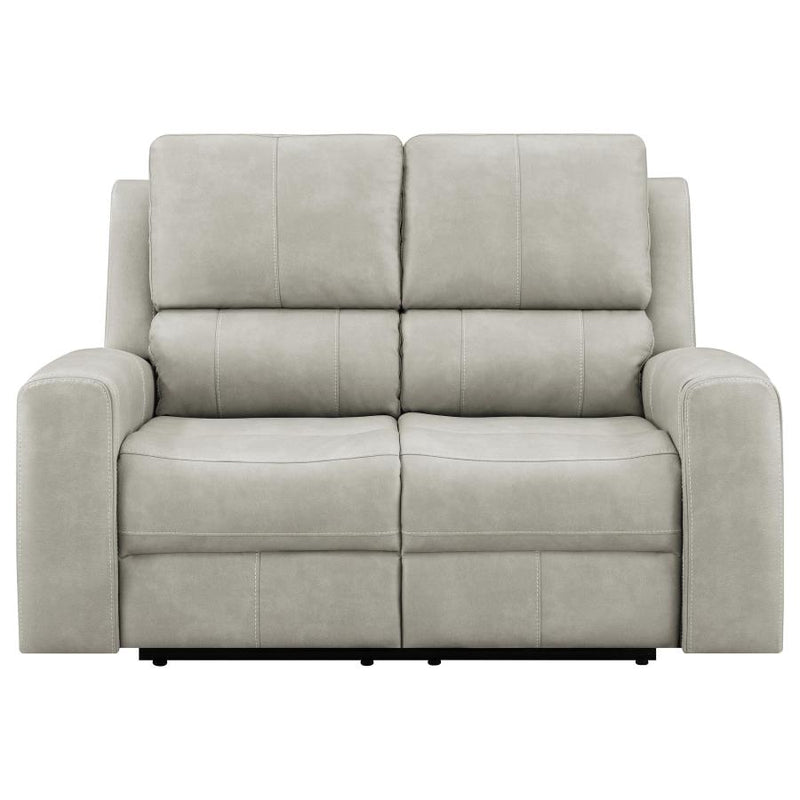 Brickston Triple Power Reclining Loveseat Grey-zoom-