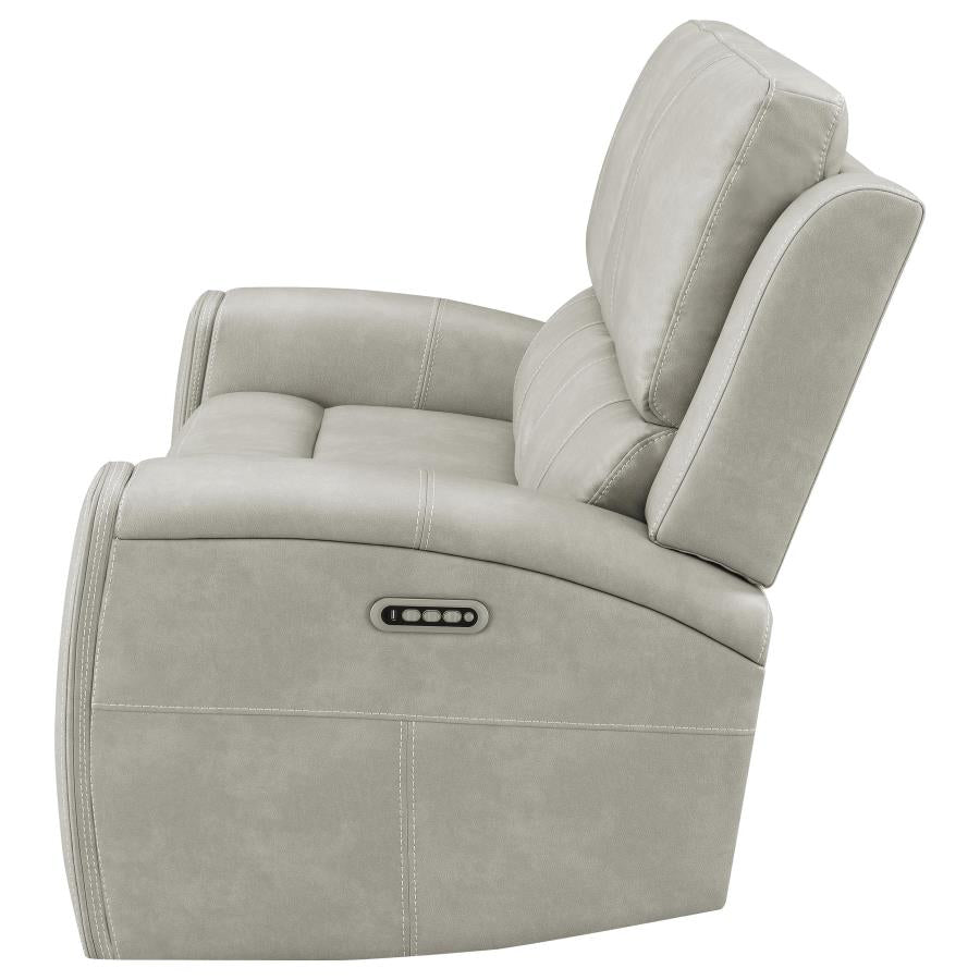 Brickston Triple Power Reclining Loveseat Grey-zoom-6
