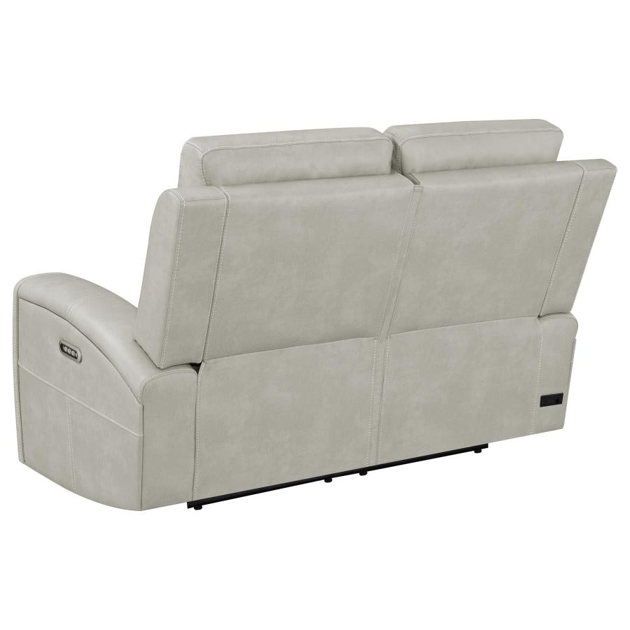 Brickston Triple Power Reclining Loveseat Grey-zoom-7
