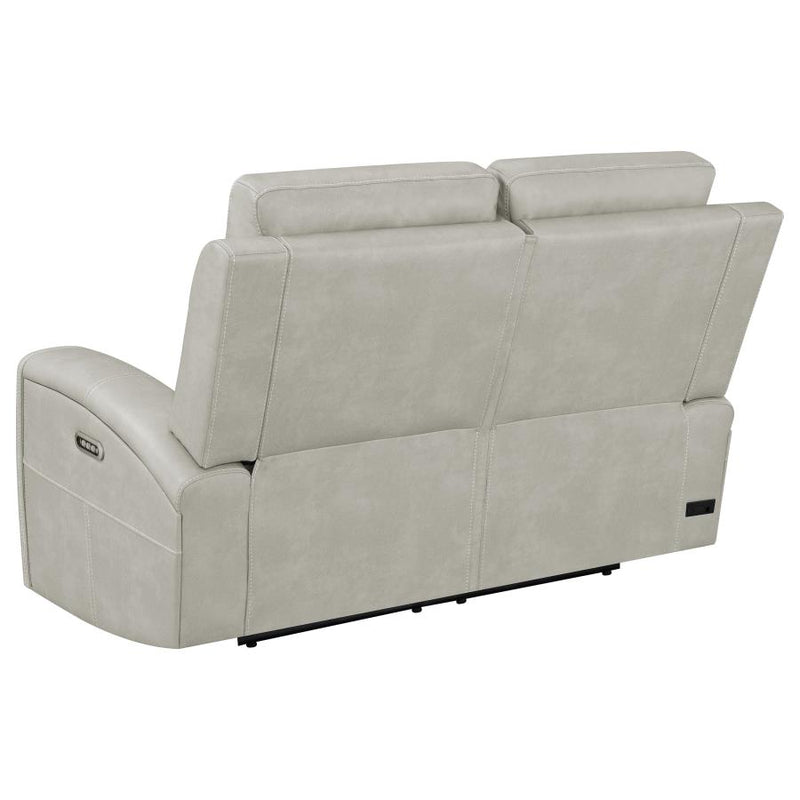 Brickston Triple Power Reclining Loveseat Grey-zoom-