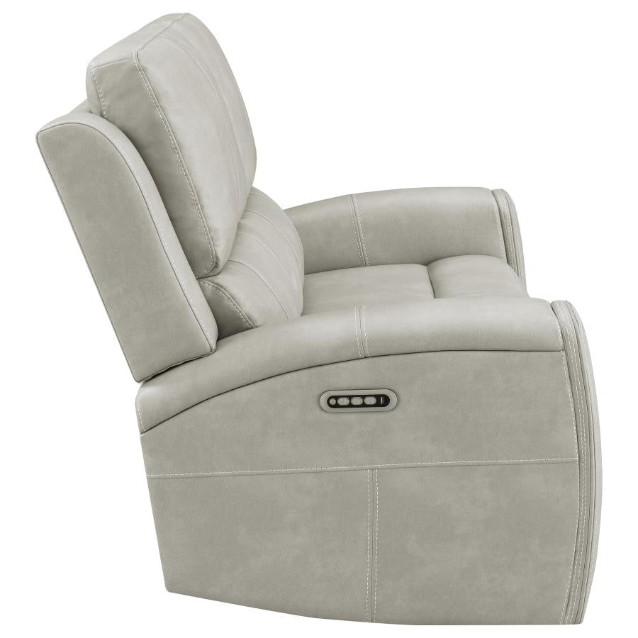 Brickston Triple Power Reclining Loveseat Grey-9