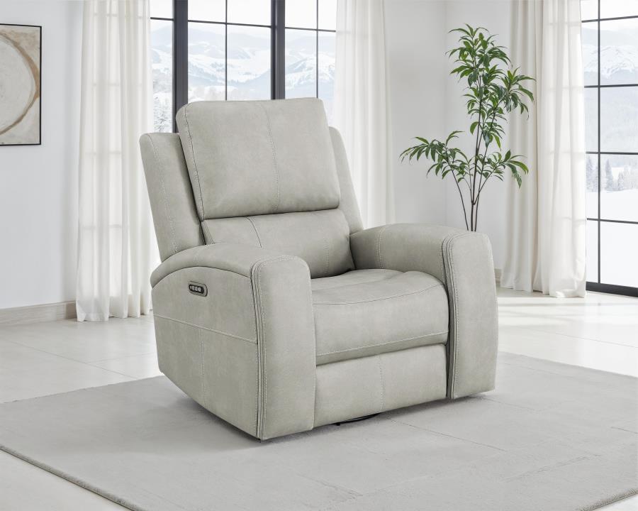 Brickston Triple Power Swivel Glider Recliner Grey-2