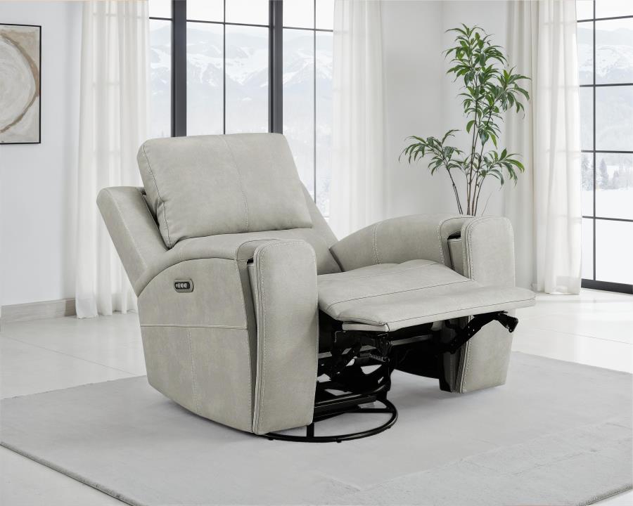 Brickston Triple Power Swivel Glider Recliner Grey-zoom-3