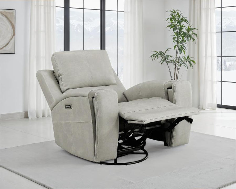 Brickston Triple Power Swivel Glider Recliner Grey-zoom-