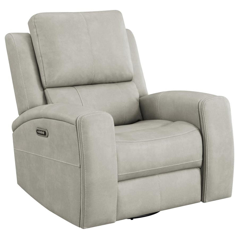 Brickston Triple Power Swivel Glider Recliner Grey-zoom-