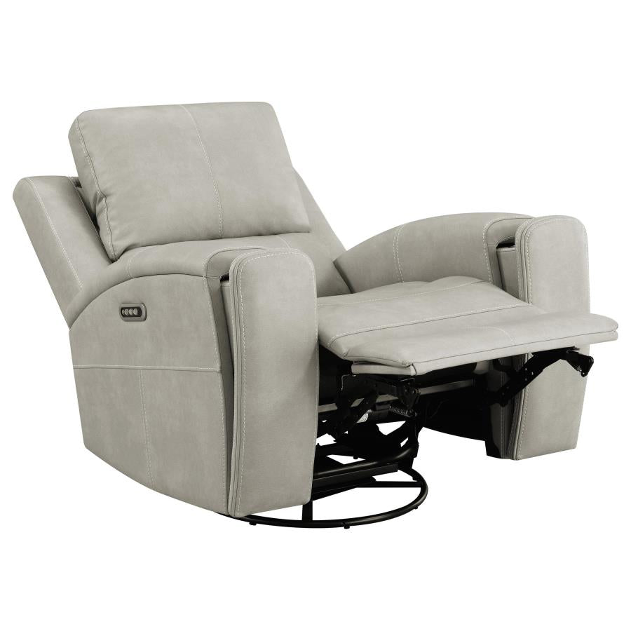 Brickston Triple Power Swivel Glider Recliner Grey-zoom-4