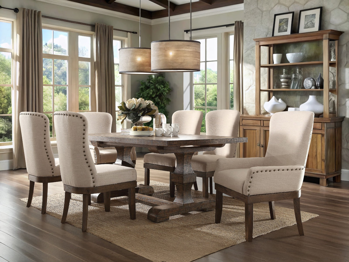 ACME Landon Dining Table – side view – Lusso Furniture Miami