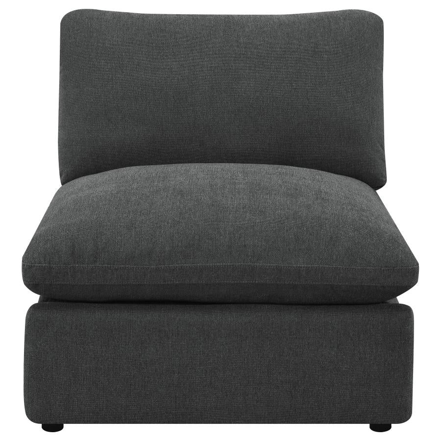 Collins Modular Armless Chair Dark Grey-3