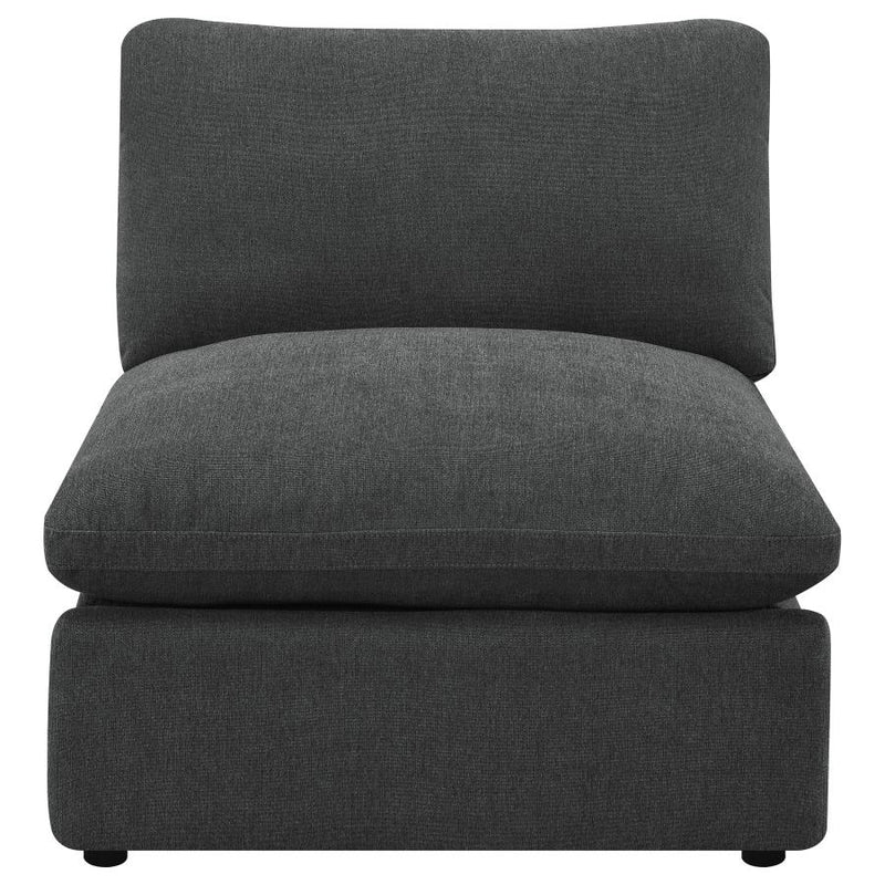 Collins Modular Armless Chair Dark Grey-zoom-