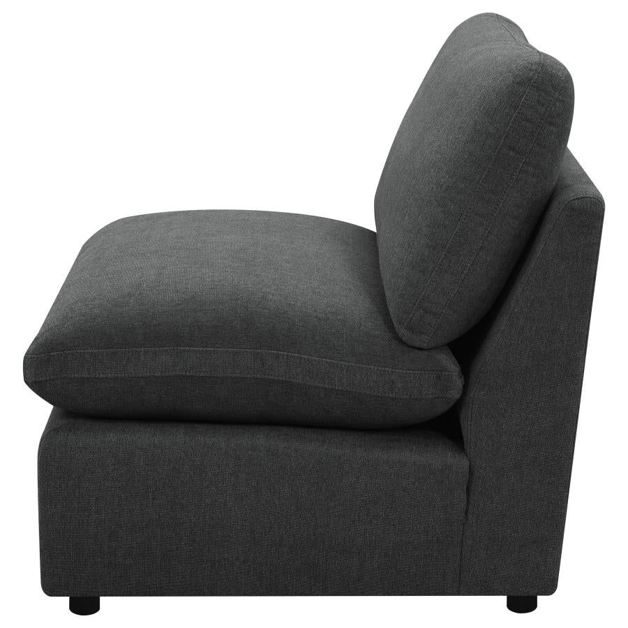 Collins Modular Armless Chair Dark Grey-zoom-5