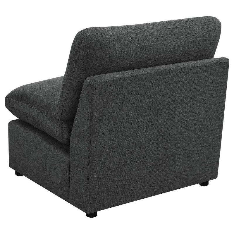 Collins Modular Armless Chair Dark Grey-zoom-