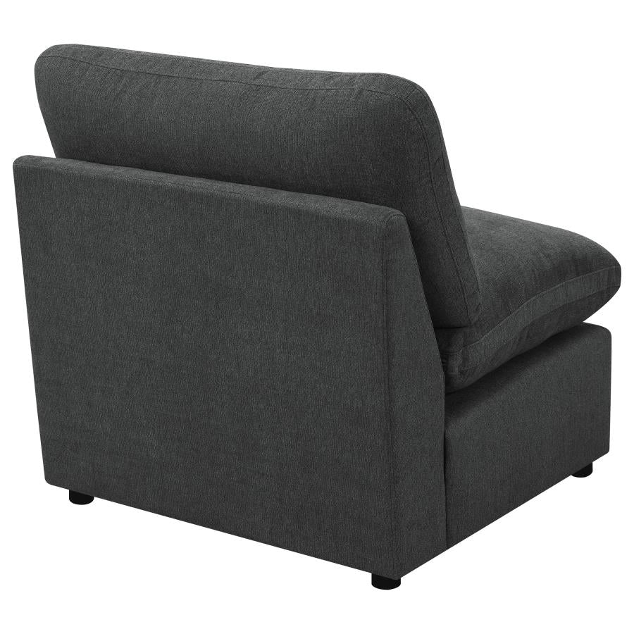 Collins Modular Armless Chair Dark Grey-7