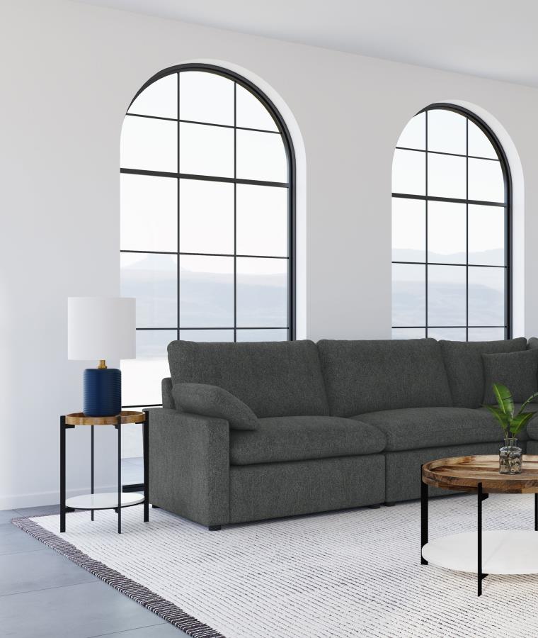 Collins Modular Power Armless Recliner Dark Grey-zoom-