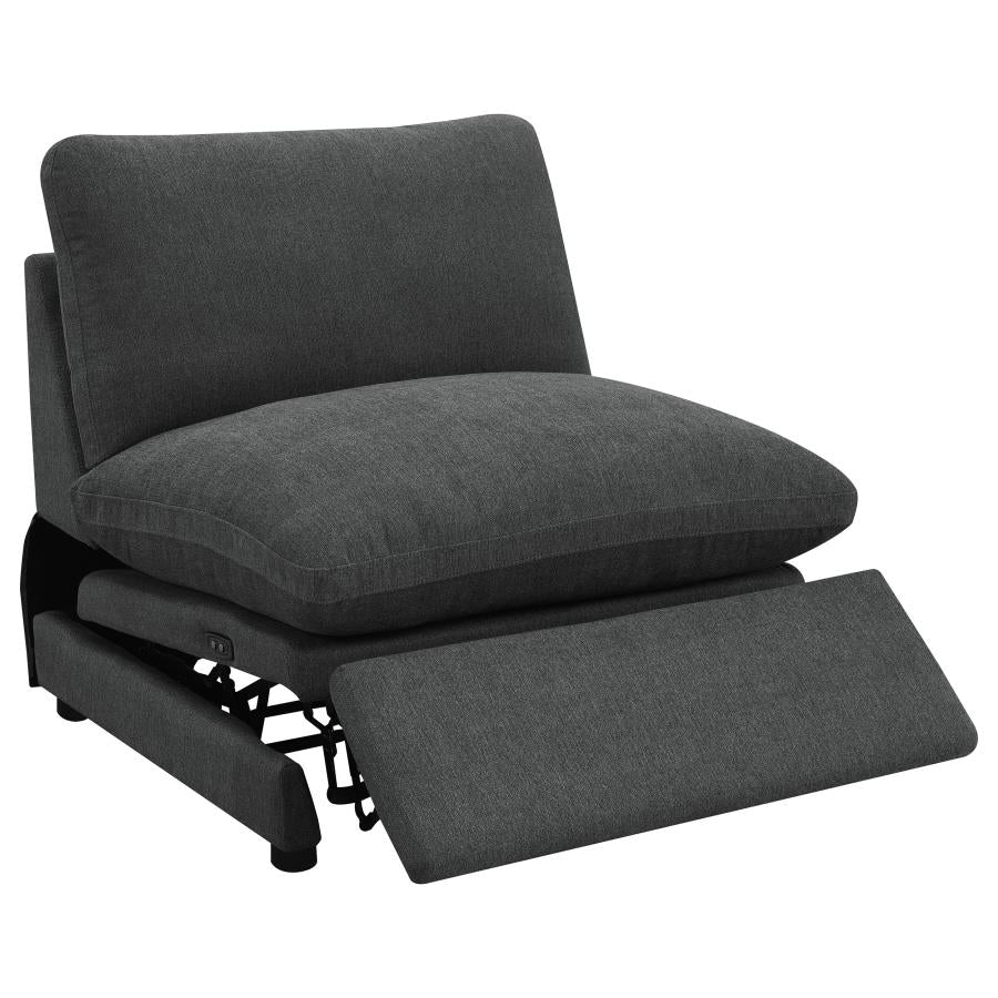 Collins Modular Power Armless Recliner Dark Grey-zoom-4
